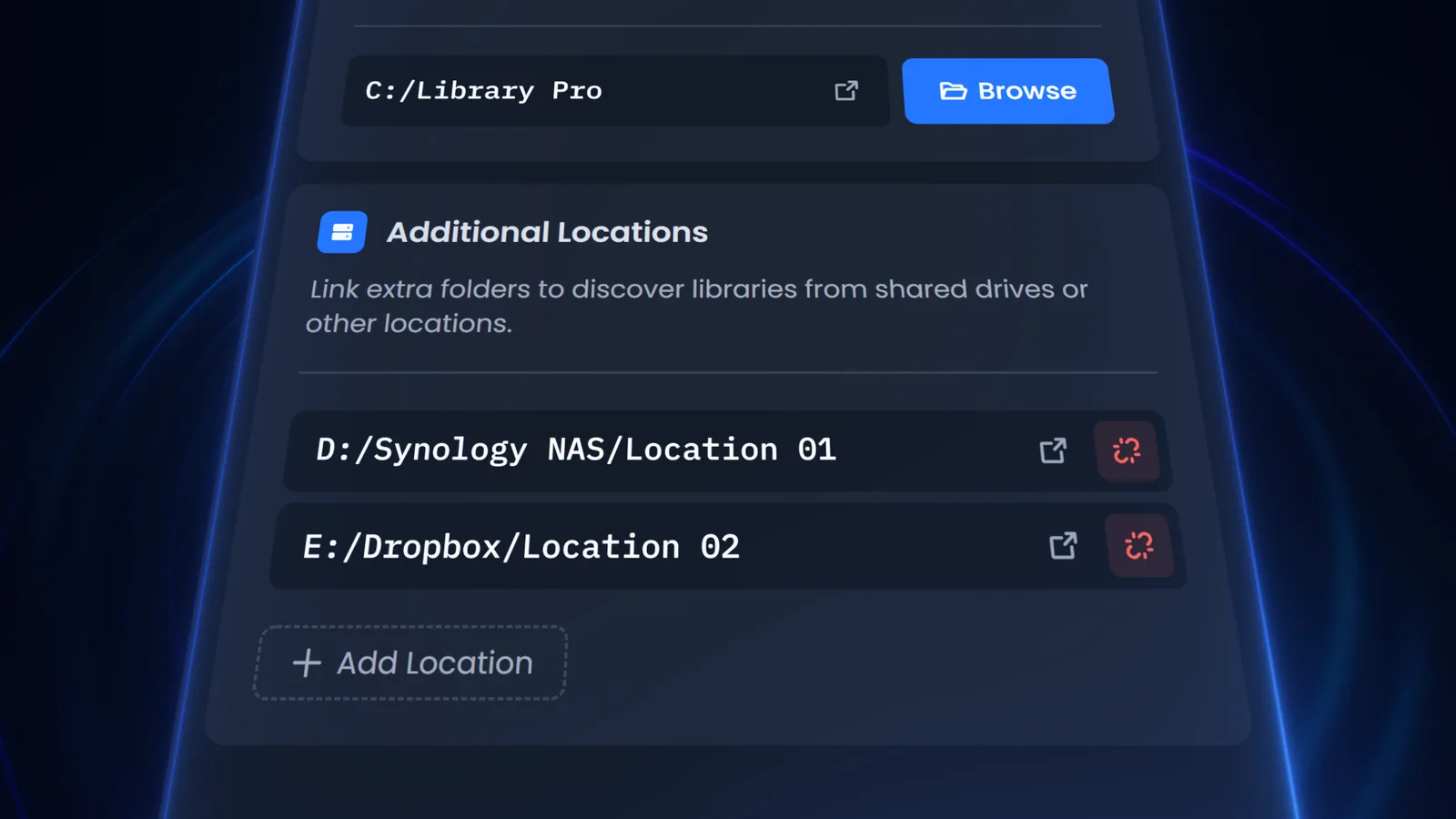 Your libraries, different locations